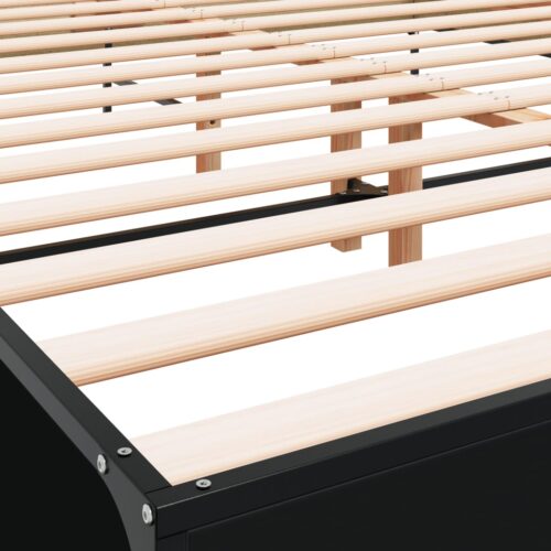 Bed Frame Black 150x200cm - Image 7