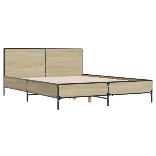 Bed Frame Sonoma Oak 150x200cm - Image 2