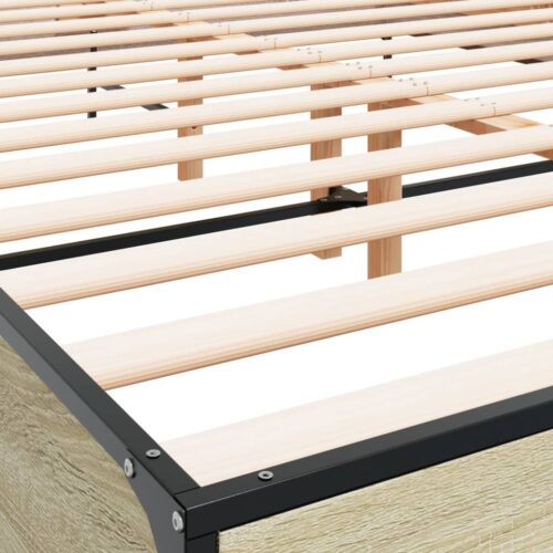 Bed Frame Sonoma Oak 150x200cm - Image 7