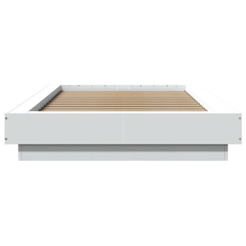 Bed Frame with LED Lights White 90x190cm - Image 5