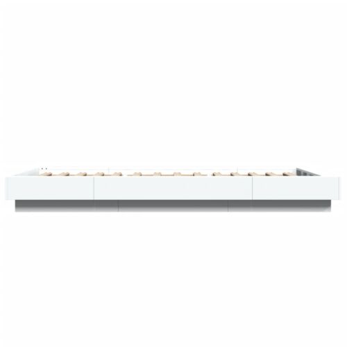 Bed Frame with LED Lights White 90x190cm - Image 6