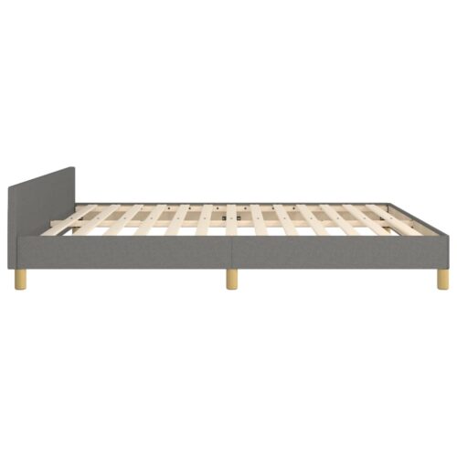 Bed Frame Dark Grey 152x203cm Queen Fabric - Image 7