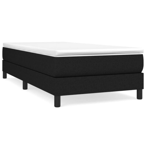 Box Spring Bed with Mattress Black 106x203cm King Single Size Fabric