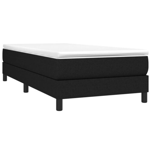 Box Spring Bed with Mattress Black 106x203cm King Single Size Fabric - Image 2