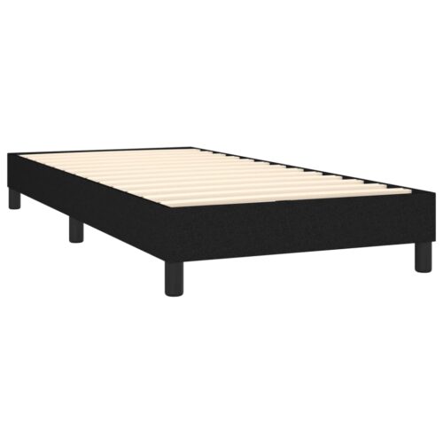 Box Spring Bed with Mattress Black 106x203cm King Single Size Fabric - Image 4