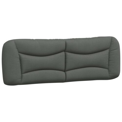 Bed Frame "Hvar" Dark Grey 152x203cm Queen Fabric - Image 8