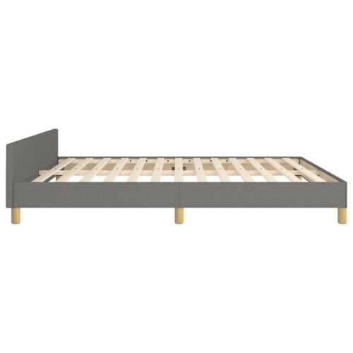Bed Frame Dark Grey 152x203cm Queen Fabric - Image 7