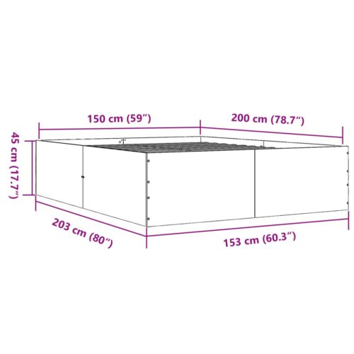 Bed Frame White 150x200cm - Image 10