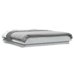 Bed Frame with LED Lights White 150x200cm