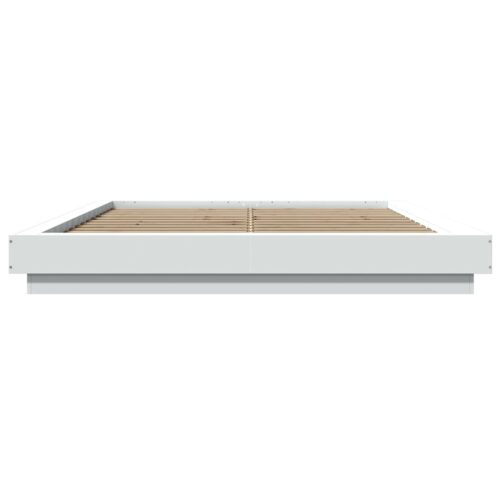 Bed Frame with LED Lights White 150x200cm - Image 5