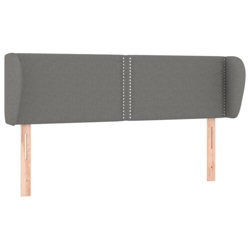 Box Spring Bed with Mattress Dark Grey 153x203cm Queen Size Fabric - Image 4