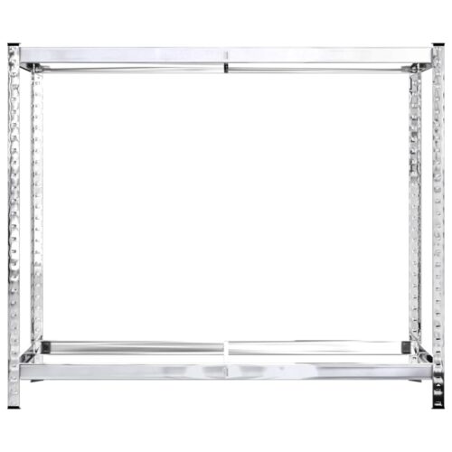 2-Layer Tire Racks 2pcs Silver 110x40x110cm Steel - Image 5