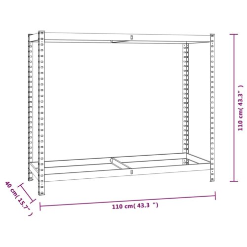 2-Layer Tire Racks 2pcs Silver 110x40x110cm Steel - Image 9