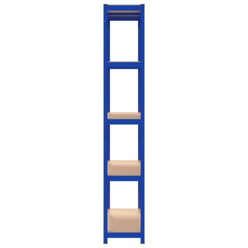 5-Layer Shelves 3pcs Blue Steel Engineered Wood - Image 6