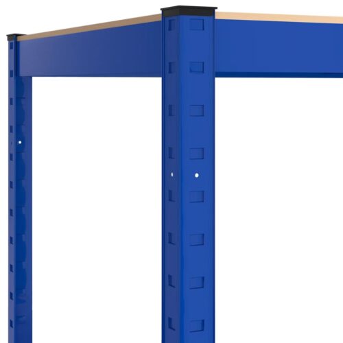 5-Layer Shelves 3pcs Blue Steel Engineered Wood - Image 7