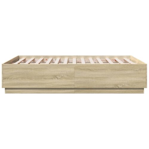 Bed Frame Sonoma Oak 135x190cm - Image 5