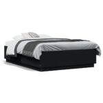 Bed Frame Black 135x190cm