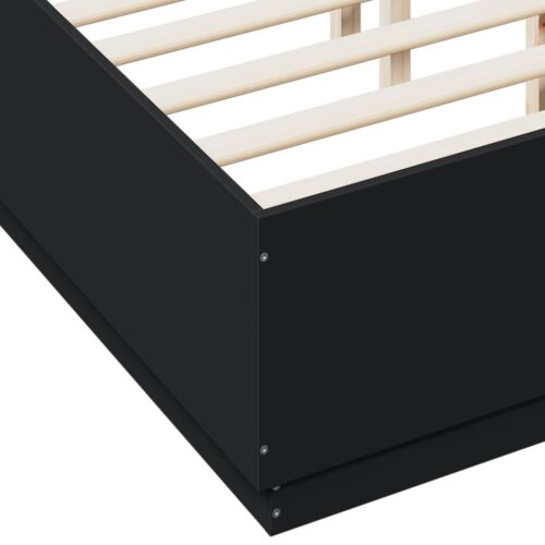 Bed Frame Black 135x190cm - Image 7