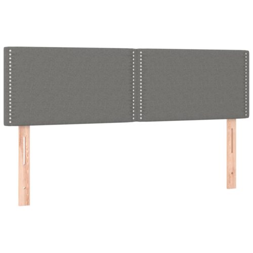 Box Spring Bed with Mattress Dark Grey 153x203cm Queen Size Fabric - Image 7