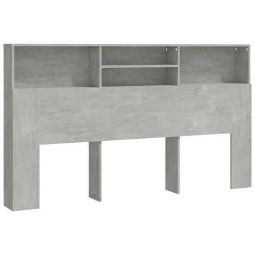 Headboard Cabinet Concrete Grey 180cm