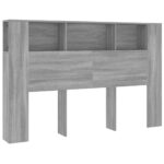 Headboard Cabinet Grey Sonoma 160cm
