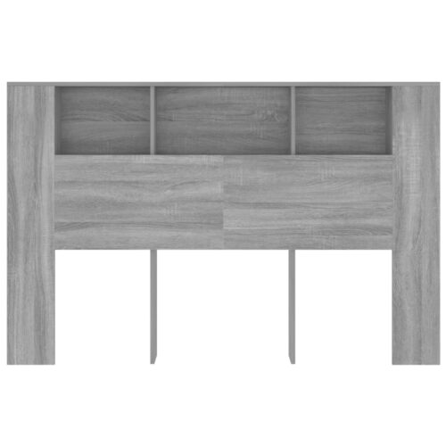 Headboard Cabinet Grey Sonoma 160cm - Image 4