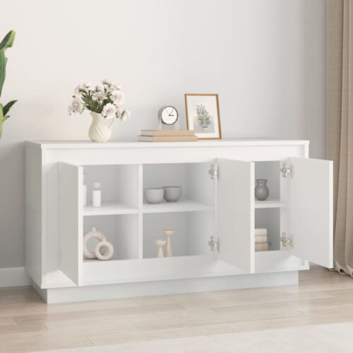 Sideboard White 102x35x55cm Engineered Wood - Image 3