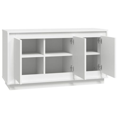 Sideboard White 102x35x55cm Engineered Wood - Image 6
