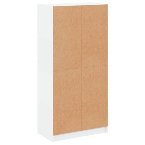 Highboard with Doors White 68x37x142cm Engineered Wood - Image 9