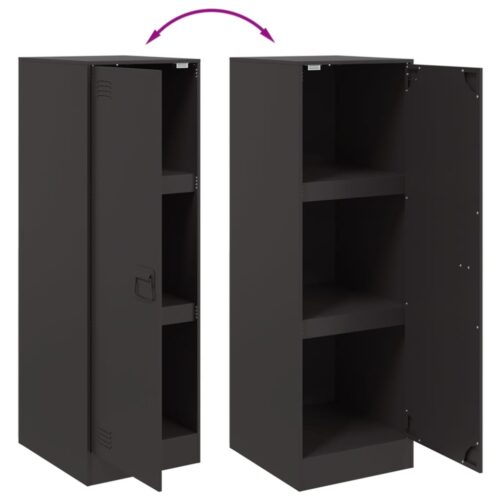 Sideboard Black 34.5x39x107cm Steel - Image 10