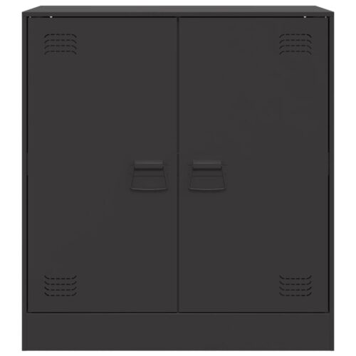 Sideboard Black 67x39x73cm Steel - Image 6