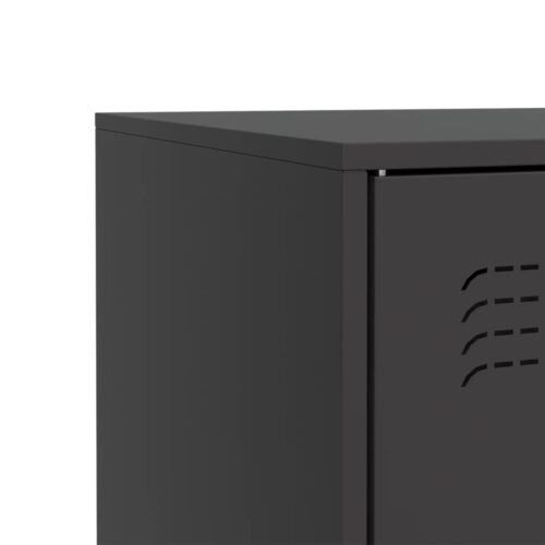 Sideboard Black 67x39x73cm Steel - Image 10