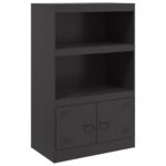 Sideboard Black 67x39x107cm Steel