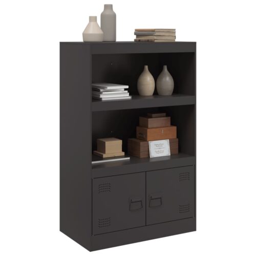 Sideboard Black 67x39x107cm Steel - Image 5