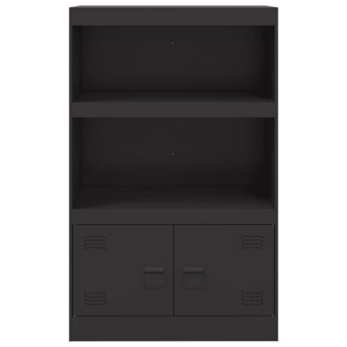 Sideboard Black 67x39x107cm Steel - Image 6