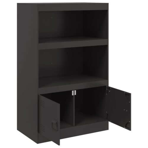 Sideboard Black 67x39x107cm Steel - Image 7