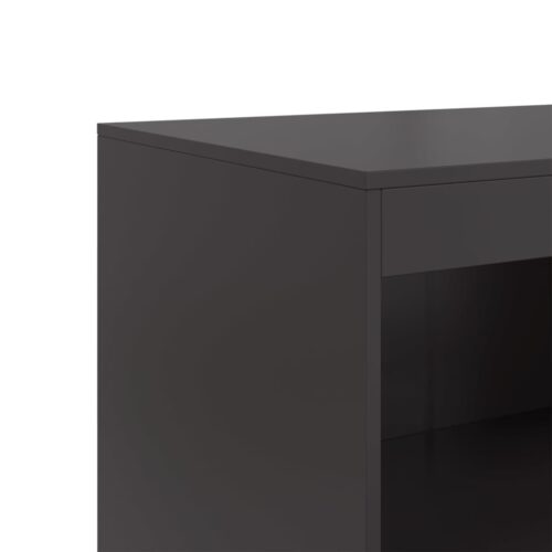 Sideboard Black 67x39x107cm Steel - Image 10
