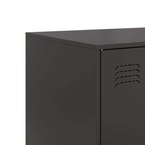 Sideboard Black 99x39x73cm Steel - Image 11