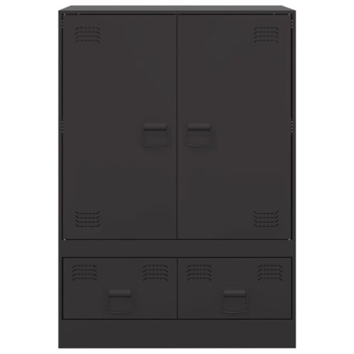 Highboard Black 67x39x95cm Steel - Image 6