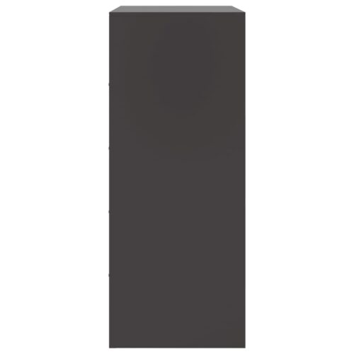 Highboard Black 67x39x95cm Steel - Image 8