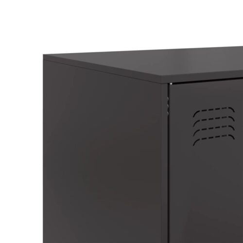 Highboard Black 67x39x95cm Steel - Image 10