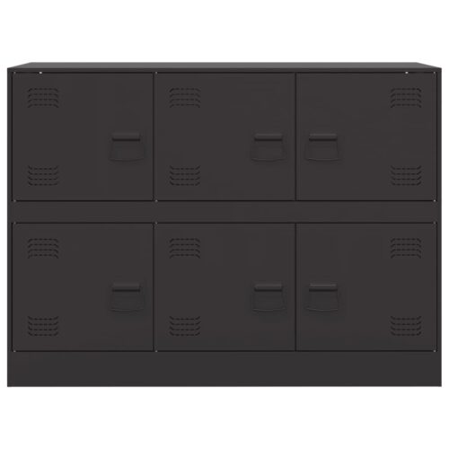 Sideboard Black 99x39x73cm Steel - Image 6