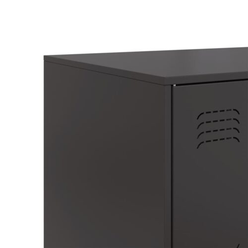 Sideboard Black 99x39x73cm Steel - Image 11