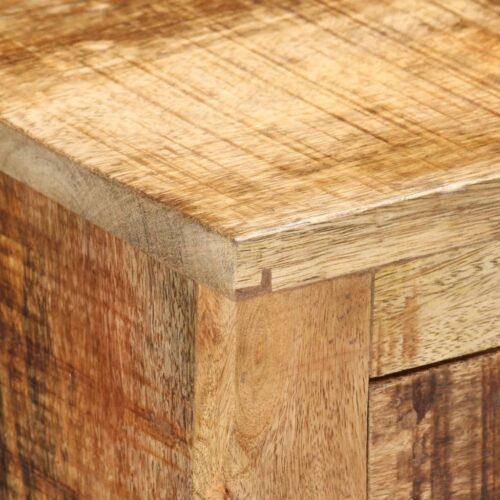 Sideboard with 3 Drawers 80x30x65cm Solid Rough Wood Mango - Image 5
