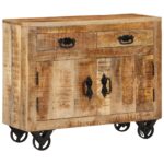Sideboard 80x30x65cm Solid Rough Wood Mango