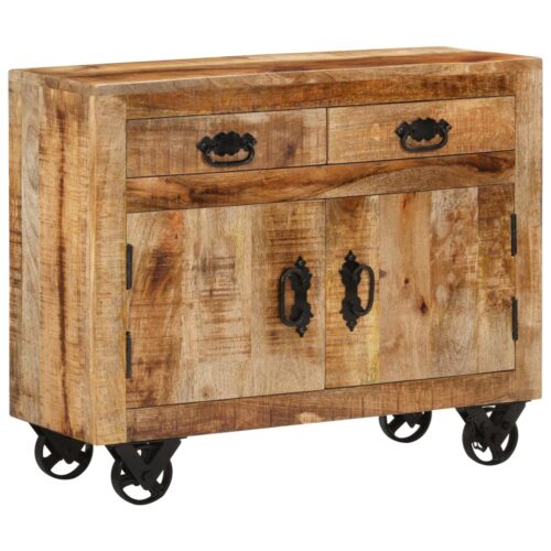 Sideboard 80x30x65cm Solid Rough Wood Mango - Image 9