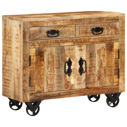 Sideboard 80x30x65cm Solid Rough Wood Mango - Image 11