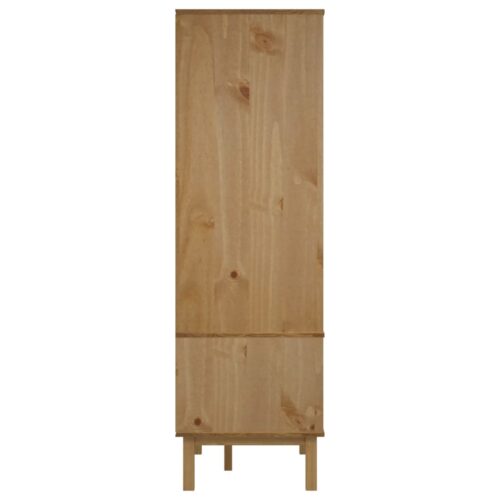 Wardrobe OTTA Brown Grey 76.5x53x172cm Solid Wood Pine - Image 5
