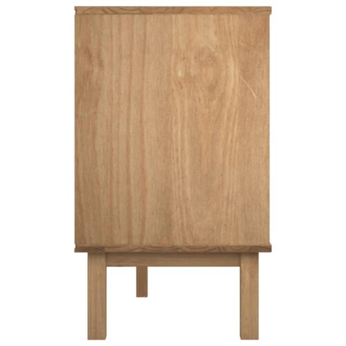 Drawer Cabinet OTTA Brown White 111x43x73.5cm Solid Wood Pine - Image 5