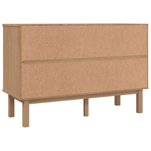 Drawer Cabinet OTTA Brown White 111x43x73.5cm Solid Wood Pine - Image 6